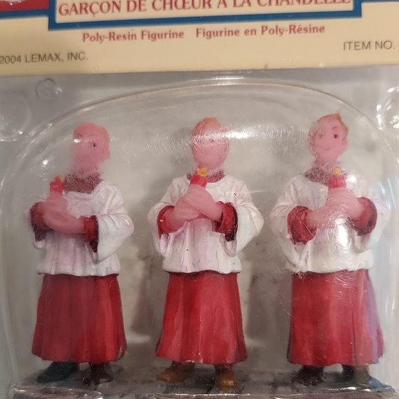 Lemax Village Collection Christmas Candlelight Choir Boys 42862 Trio 2004 Sealed - Picture 2 of 5